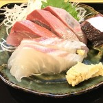 Sushi Ooze - 造り ドアップ(造り定食 920yen)