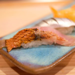 赤坂 すし 秀 - ミニ丼+握り5貫 1080円 の握り5貫