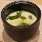 赤坂 すし 秀 - ミニ丼+握り5貫 1080円 の茶碗蒸し