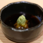 赤坂 すし 秀 - ミニ丼+握り5貫 1080円 の山葵醤油