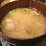 とんかつ いわい - 優しい豚汁。かなり美味い