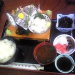 並木会館 - アジのお刺身定食