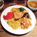 スパイスカフェ - スリランカ定食 ライス＆カレー(1350円) ※ランチ