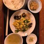 Ichijou Marufuji - 豚肉とキクラゲの玉子炒め定食 ６５０円