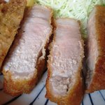 とんかつ ひやま - 特大ロースカツ断面