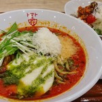 トマトの花 - 濃厚トマトスープ麺+大盛り+タコライス