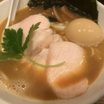 新橋 纏 - 特性烏賊干鶏白湯醤油ラーメン