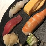 鉄板焼　錦 - 寿司五貫