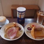 ワンルームコーヒー - ２種のトーストモーニング
      NEEDsとHIGUBAGELのパン