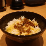 こころや - 卵かけごはん（じゃこ山椒）完成形