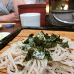 利久庵 - 残った焼きのりをのせて