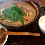 岡崎 二橋 - 味噌煮込みうどん、ご飯