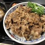 肉まる商店 - 牛カルビ丼(ごはん大盛無料)肉増2倍¥790+セット肉吸い小(キムチ付き)¥200+税