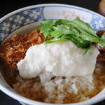 とんかつ 濵かつ - ２０１１年７月冷やしかつ丼南高梅添え