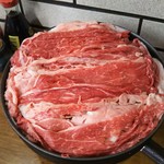 すき焼･鍋物 なべや - 牛肉鉄鍋