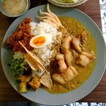 フィッシュ - 白身魚＆キーマカレー