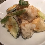 手打ち蕎麦 志庵 - 鱧と季節野菜の天丼