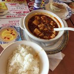 バーミヤン - 白ご飯 と 麻婆豆腐✨  餃子もジューシー