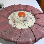 麺とかき氷　ドギャン - カルボナ・ライス・ローストビーフ＠1500円