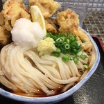 たけうちうどん店 - とり天ぶっかけ（大盛・麺量1kg）