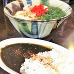 よしもと食堂 - とうふアーサそばとミニカレー