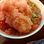 花千里 - ふわふわしたように見えるのはトマトを凍らせてすりおろしたもの