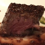 l'adour - A5飛騨牛フィレ肉のロースト 粒マスタードソース②