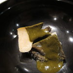 三谷 - 蒸し鮑のアップ