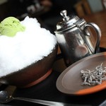 大蔵餅 - クリーム白玉ぜんざい　抹茶