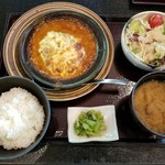 村民食堂 - 熟成味噌煮込みハンバーグ定食