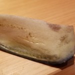 鮨 さかい - ⑪泉州水茄子(大阪府泉州産)
      再び箸休めかしら？
      瑞々しくスッキリと爽やかな味わい。