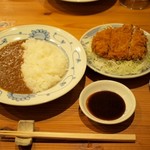 かつ好 - ランチ数量限定：メンチカツカレー（全貌）