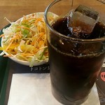 PRONTO - アイスコーヒー、サラダ