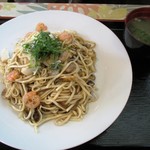 もずく入りペペロンチーノ風シーフード焼そば