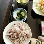 ゆらり - 新玉ねぎと三つ葉のかき揚げ定食