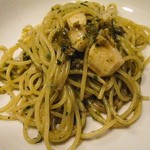 Torattoria Amazza - 鮑とパンテレリア産ケッパーのスパゲティー