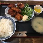 トレンタ - 鳥の唐揚げ定食（750円）