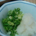 水だき 萬治郎 - 鶏水だき用　やくみ