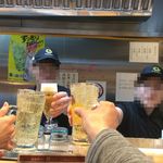 カスヤ - H.30.5.4.昼 スタッフの皆さんも巻き込んで乾杯♪