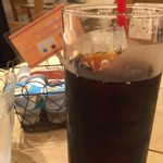 87804505 - 【’18.6】セットのアイスコーヒー。2杯目以降は半額で注文できるみたい