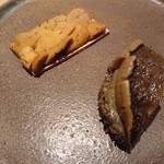 鮨 さかい - 赤ウニと鮑