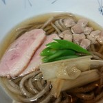 純手打ち十割そば 蕎澤 - 温そば　鴨なんばん。