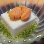 ざくろ 室町店 - オクラとろろ豆腐うに添え