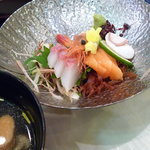 Futari Shizuka - 御造り　鯛　サーモン　甘海老