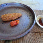 にっぽん料理 野々菜 - 揚げ物・鯵、自家製ドライトマト