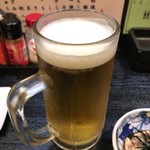 珍竹 - 生ビール 中 440円(税込)