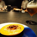 貝料理 epoque+ - 完熟マンゴーとフォアグラのブリュレ