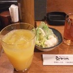 魚Den 聖蹟桜ヶ丘店 - オレンジジュース