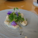 エッサンシエル - 根セロリのレムラード・ソースとアオリイカ