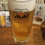 串かつ　でんがな - アサヒスーパードライ生 450円(税抜)♪